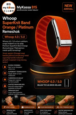 Whoop SuperKnit Band Orange / Platinum Remeshok / Dastavka / New