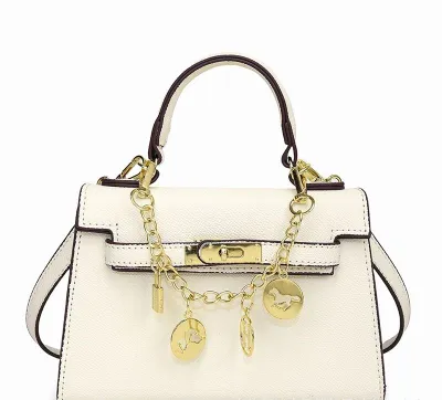 Элегантная белая сумочка Hermes Birkin с подвесками (новая) 1