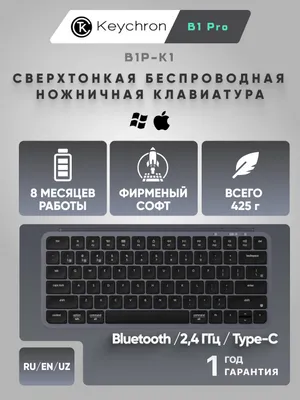 Офисная клавиатура Keychron B1 Pro, USB/WL/BT, Space gray 1