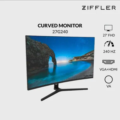 7 TECH/7M4G27F181S1-27"/FLAT IPS QHD 2K/180 Gts/RGB light BLACK monitori 1
