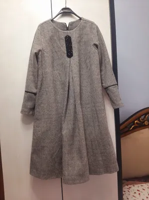 Тёплое плотное платье