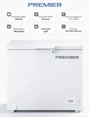 Premier 200 litrli muzlatkich