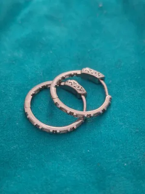 Изящные серьги - кольца из серебра Стильны 1