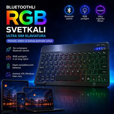 RGB bluetooth klaviatura
