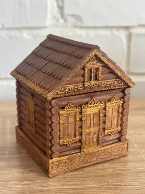 шкатулка для украшений,домик из гипса 1