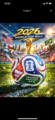 Футбольный мяч FIFA 2026 Trionda в официальном дизайне, профессиональное качество 1