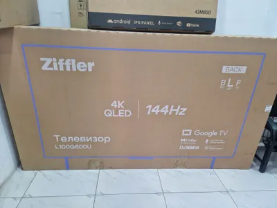 Ziffler 100 QLED 4K 144 Gts televizorlari, yetkazib berish mavjud, sotuvda bor 1
