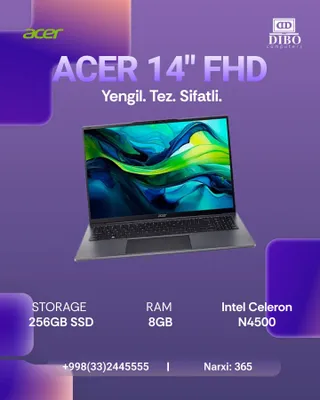 Гаджет Acer | 14" FHD IPS | Стальной серый