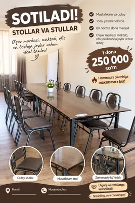 stol stullar sotiladi 1