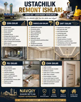 Remont va demontaj ishlari