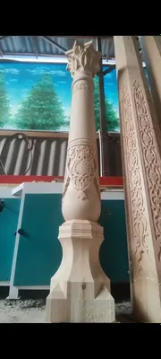 Milliy ustunlar tayyorlash hizmati yogʻoch ustunlar naqshli ustunlar 1