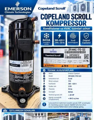 ZR144KC-TFD-522 Copeland Scroll kompressori 1