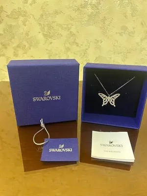 Серебряный кулон и цепочка Swarovski 1