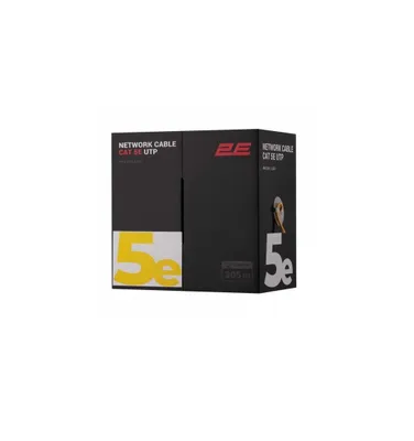 2E Cat5e UTP 305 m LSZH AWG24 kabeli, sariq
