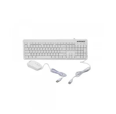 ! Wired Combo Avtech Pro C302 (White) simli to‘plami, QQS bilan narxi 1
