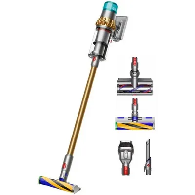 Dyson V15 changyutgichi, sariq/nikel rangli, 660 Vt, ishlash vaqti 60 daqiqa 1