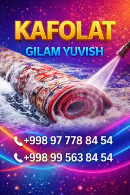 Glam yuvish. Xizmati Toshkent Shaxri boʻylab. 1