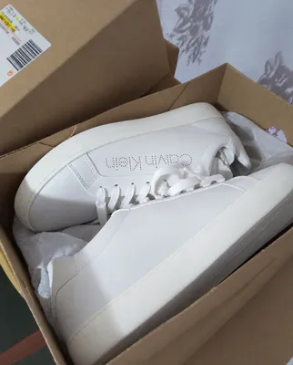 Calvin Klein white low-top cupsole sneakers. (низкие кеды).