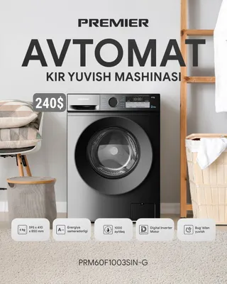 INVERTER_6-КГ_PREMIER_стиральная машина/kirmashina