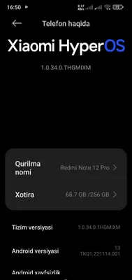 Redmi not 12 pro