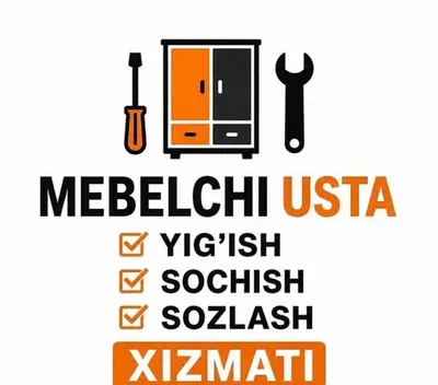 Mebel sochib yeg'ish xizmatlarini taklif qilamiz