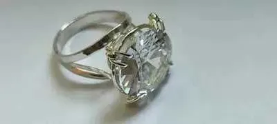 Эксклюзивное женское кольцо с камнем ГОРНЫЙ ХРУСТАЛЬ