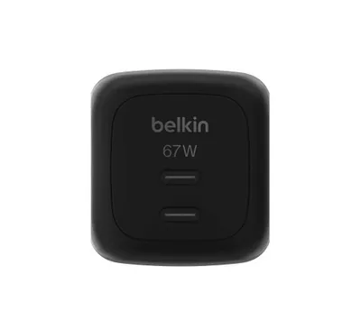 BELKIN 67W Dual USB-C PD Charger PPS Black tarmoq zaryadlovchi qurilmasi 1