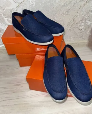 Джинсовые лофферы Loro Piana
