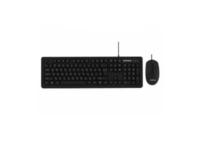 Avtech Pro C305 simli klaviatura va sichqoncha to‘plami (qora)