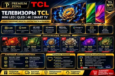 Телевизор 55" дюймов TV 55C6K Google TV mini led 139 см