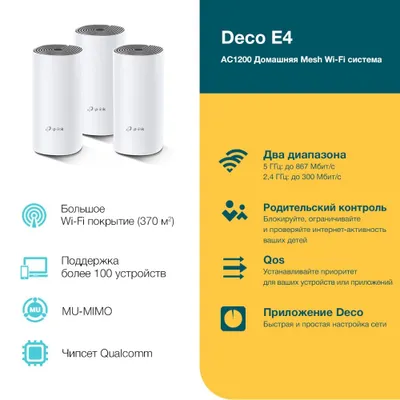 роутер TP-Link Deco E4 (3-pack)