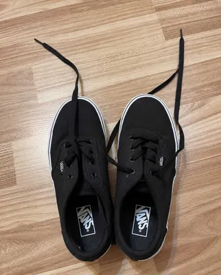 Кроссовки Vans чёрные детские, оригинальный стиль 1