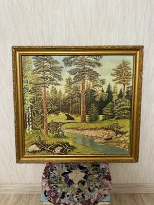 Картина масло Мишки в лесу 1
