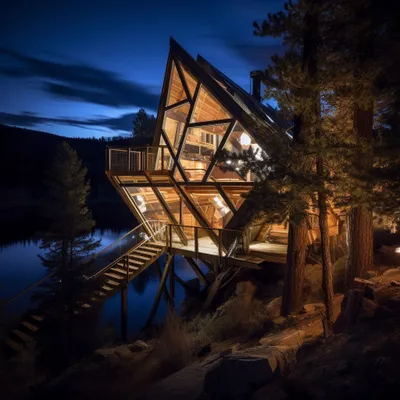 Внешний контур A-frame дома от 300 $/м² 1