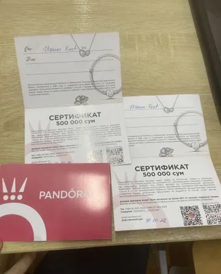 Pandora'dan 3 ta sertifikat