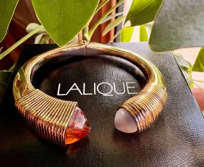 LALIQUE bilaguzugi (Fransiya) Kristall + sitrin 1