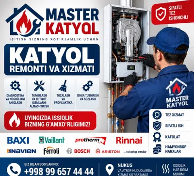 Katyol remont Katyol usta мастер котлы xizmatimiz garantiyali ремонт