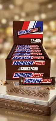 Шоколадный батончик Snickers Super