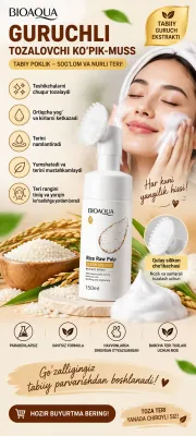 BIOAQUA Rice Raw Pulp Clean Mousse 1