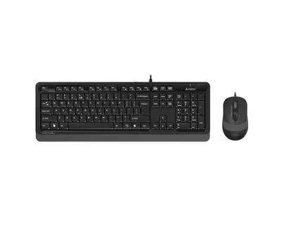 | Klaviatura to‘plami A4Tech F1010 /keyboard&mouse USB Grey Black 1