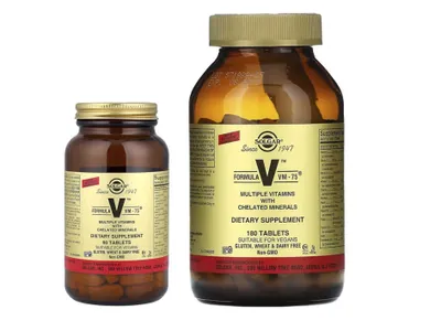 Solgar Formula V VM-75 mikroelementli kompleks vitaminlar 1