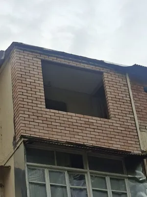 Кладка кирпича на балконах. Кладка балконов 1