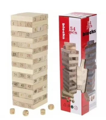 54 ta detalldan iborat «Jenga» stol o‘yini 1