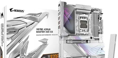 Shoshiling! Gigabyte X870E Aorus Master X3D Ice AMD AM5 ATX anakarti 1