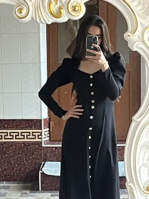 Oltin tugmali maksi ko‘ylak 2