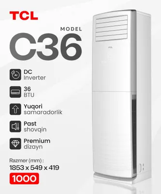 TCL 36 DC Invertor kolonnali konditsioneri