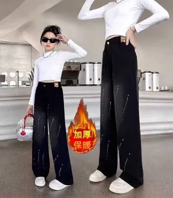 Новые утепленные джинсы для девочек 1