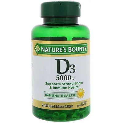 Amerikadan Nature's Bounty D3 vitamini 5000 XB (125 mkg), 240 dona