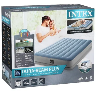 203 × 152 × 36 sm o‘lchamli Intex puflanadigan krovat 1