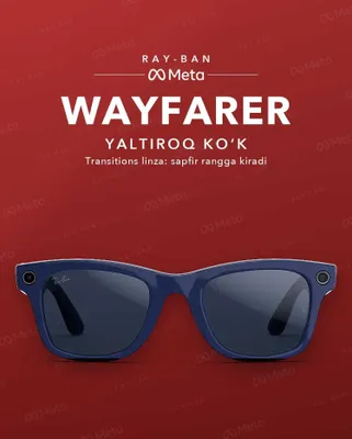 Ray-Ban Meta Wayfarer Gen 2 Shiny Cosmic Blue, Transitions sapfir rang 1